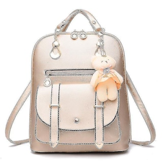 Foto 5 | Mochila Huoguo De Piel Sintética Blanca A La Moda Casual Para Mujer - Venta Internacional.