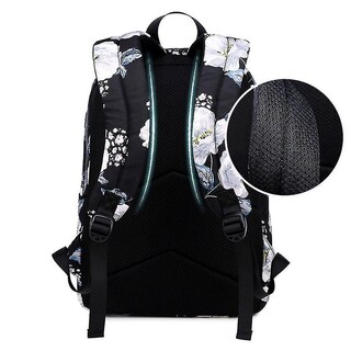 Foto 4 | Mochila Huoguo Negra Para Estudiantes De Secundaria 30x14x43cm - Venta Internacional.