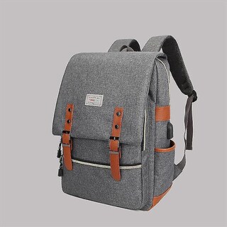 Foto 5 | Mochila Universitaria Huoguo Impermeable Para Portátil De 15,6 Pulgadas, Color Gris - Venta Internacional.