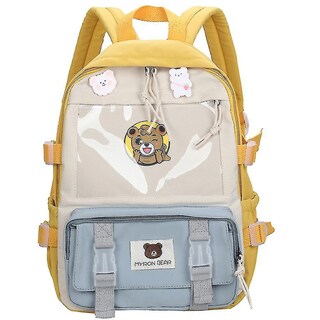 Foto 1 | Mochila Huoguo Junior High School Girls Nylon Azul 28x14x38 - Venta Internacional.