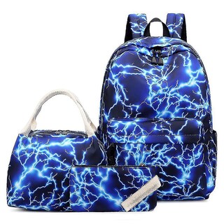 Foto 1 | Mochila Huoguo Para Niñas Con Estampado De Cielo Estrellado Azul Relámpago - Venta Internacional.