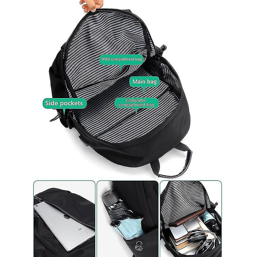 Foto 3 pulgar | Mochila Huoguo Bolsa De Viaje De Tela Oxford Para Hombre Negra 20-35 L - Venta Internacional.