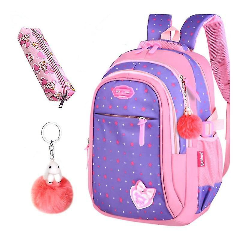 Foto 2 pulgar | Mochila Huoguo De Nailon Con Estampado De Estrellas Para Niñas De Primaria - Venta Internacional.