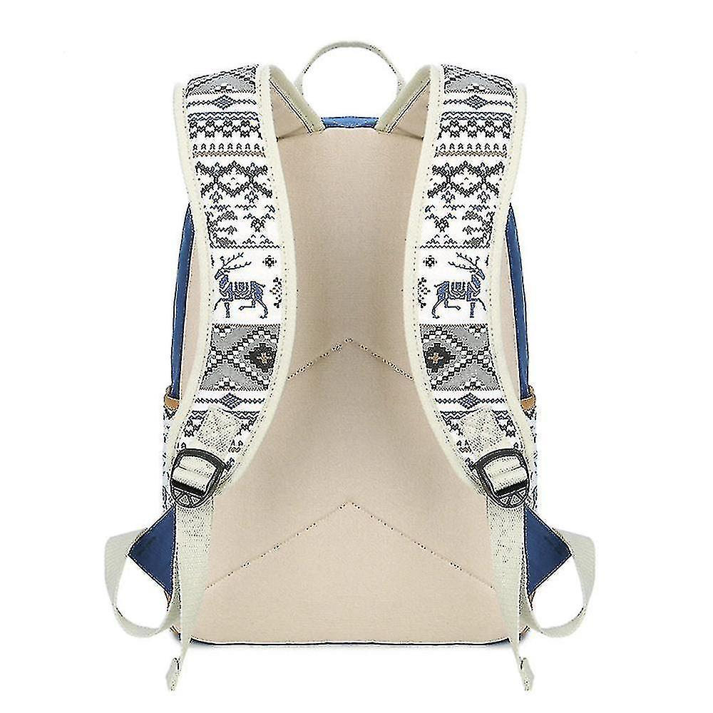 Foto 4 pulgar | Mochila Huoguo, De Lona, Estilo Universitario, Para Estudiantes De Secundaria - Venta Internacional.