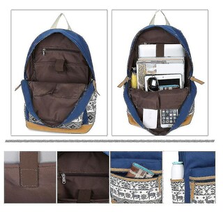 Foto 4 | Mochila Huoguo, De Lona, Estilo Universitario, Para Estudiantes De Secundaria - Venta Internacional.