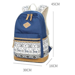 Foto 5 | Mochila Huoguo, De Lona, Estilo Universitario, Para Estudiantes De Secundaria - Venta Internacional.