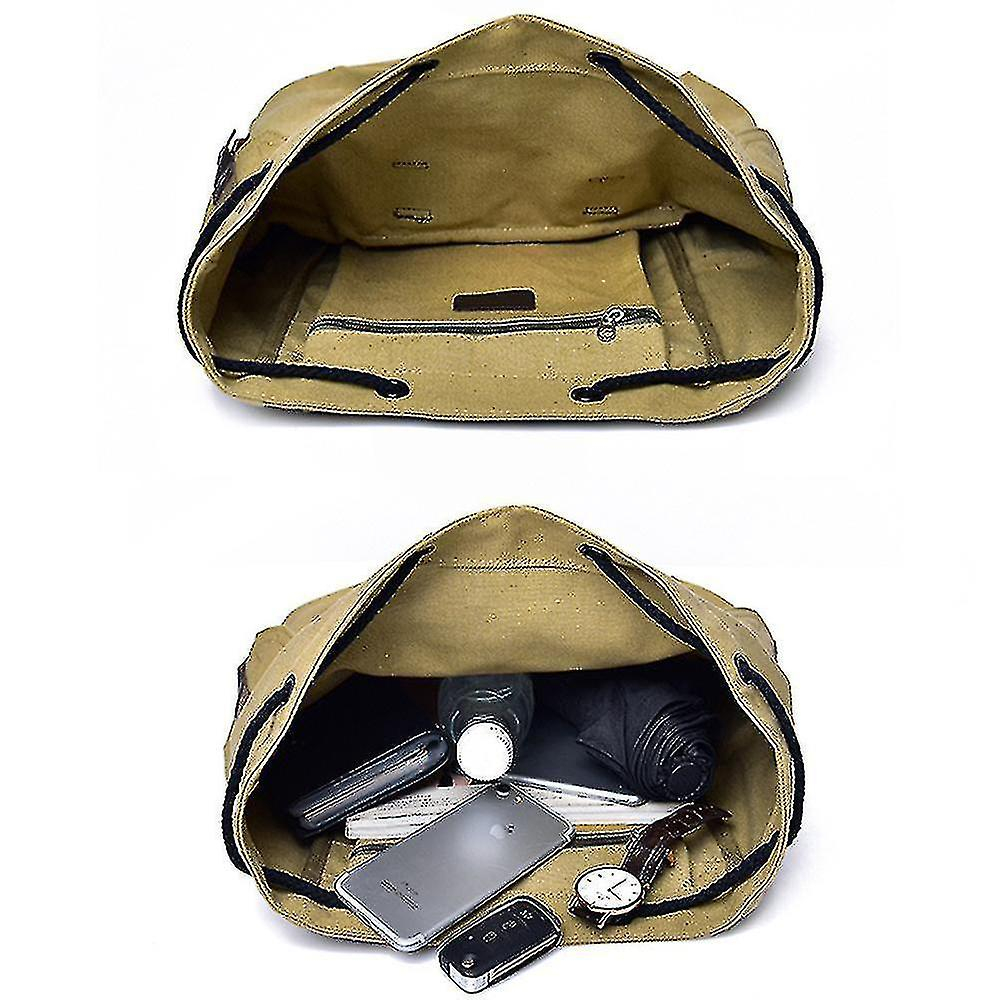Foto 3 pulgar | Mochila Huoguo Retro Bolsa De Viaje De Ocio Negra Impermeable - Venta Internacional.