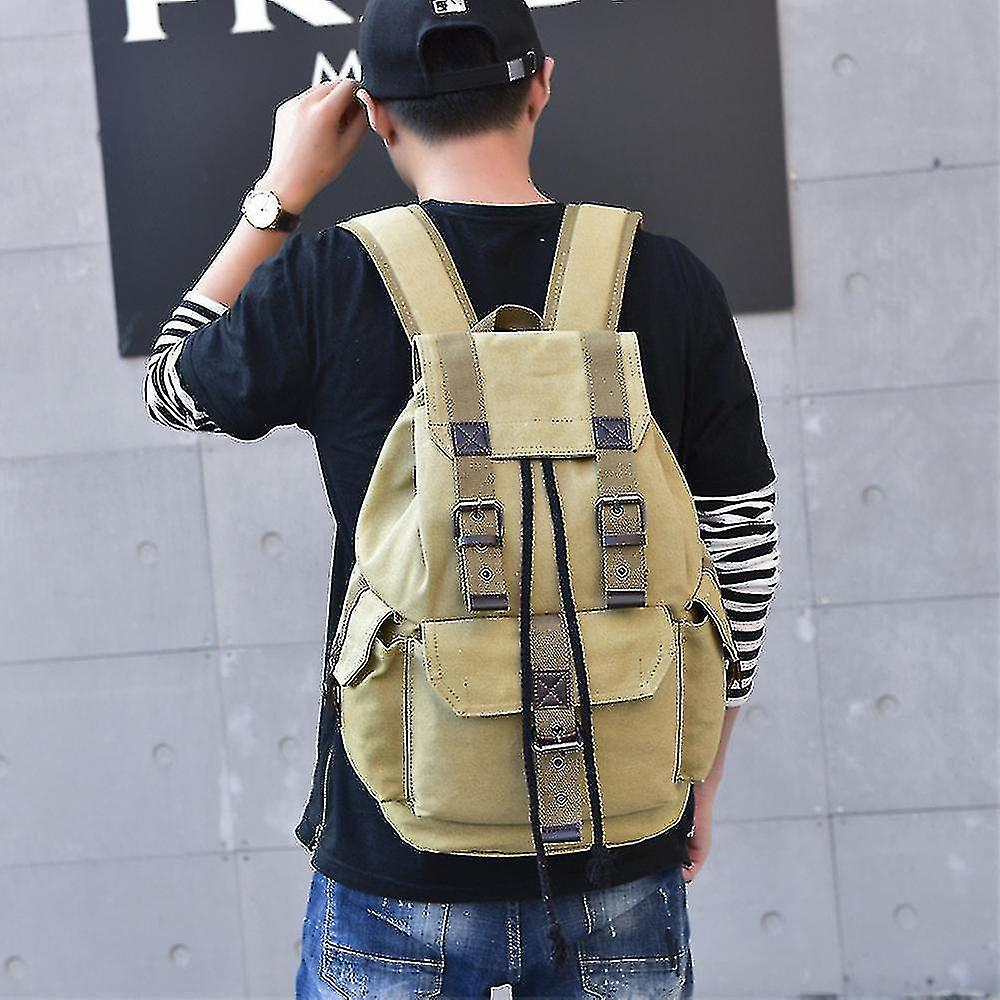 Foto 4 pulgar | Mochila Huoguo Retro Bolsa De Viaje De Ocio Negra Impermeable - Venta Internacional.