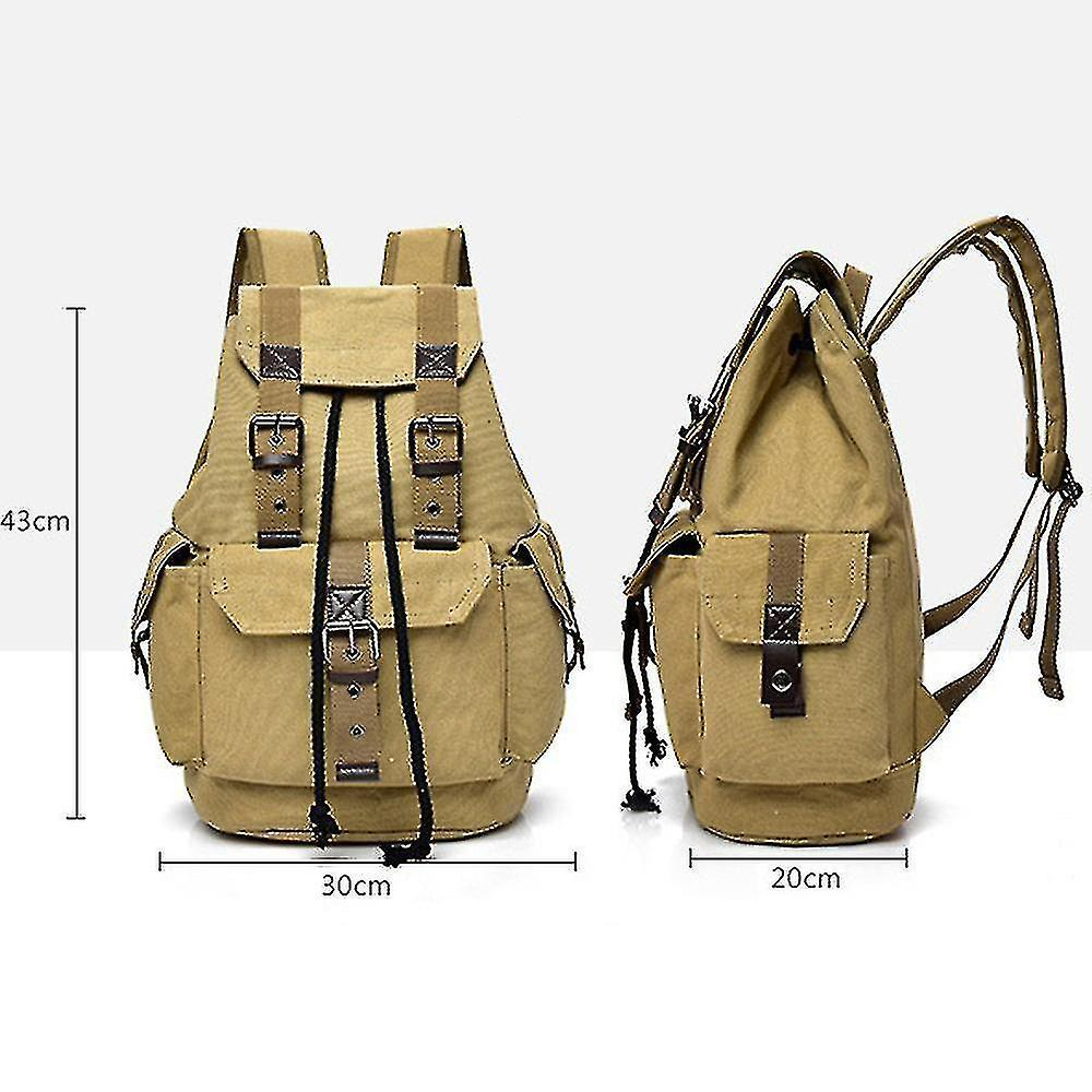 Foto 6 pulgar | Mochila Huoguo Retro Bolsa De Viaje De Ocio Negra Impermeable - Venta Internacional.