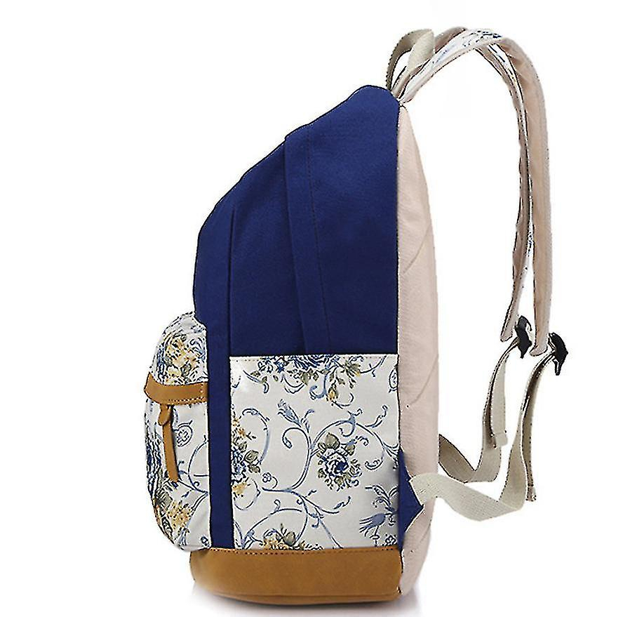 Foto 4 pulgar | Mochila Huoguo Mochila Escolar De Ocio Con Estampado De Lona Negra - Venta Internacional.