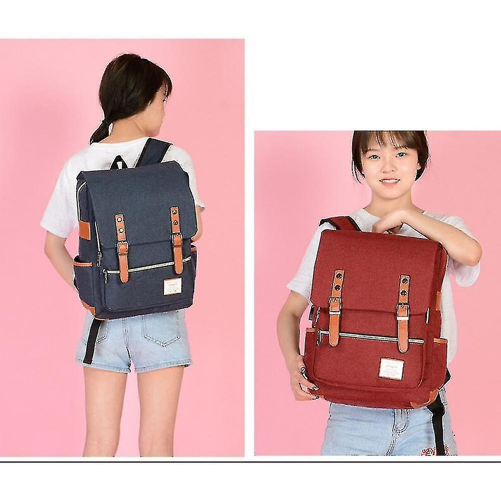 Foto 4 pulgar | Mochila Huoguo Slim Para Portátil Con Puerto De Carga Usb, Color Rojo - Venta Internacional.
