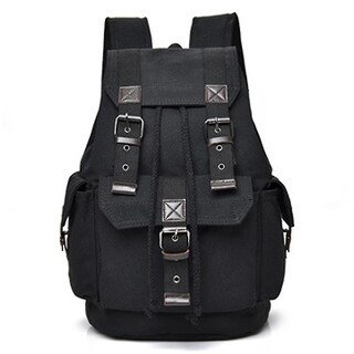 Foto 1 | Mochila Huoguo Retro, Bolsa De Viaje De Ocio Impermeable, Negra - Venta Internacional.