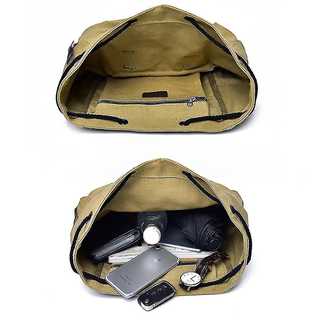 Foto 3 pulgar | Mochila Huoguo Retro, Bolsa De Viaje De Ocio Impermeable, Negra - Venta Internacional.