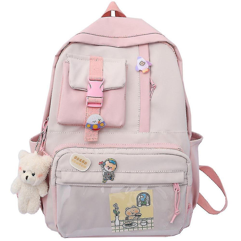 Foto 1 | Mochila Huoguo Ulzzang Transparente De Nylon Rosa De Gran Capacidad - Venta Internacional.