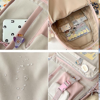 Foto 3 | Mochila Huoguo Ulzzang Transparente De Nylon Rosa De Gran Capacidad - Venta Internacional.