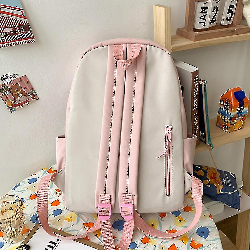 Foto 5 pulgar | Mochila Huoguo Ulzzang Transparente De Nylon Rosa De Gran Capacidad - Venta Internacional.