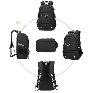 Foto 3 | Mochila Huoguo, Bolsa Deportiva Para Exteriores, Ordenador De 15,6 Pulgadas, Negra - Venta Internacional.