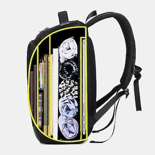 Foto 2 | Mochila Huoguo De Nailon De Gran Capacidad Para Hombre Con Puerto De Carga Usb - Venta Internacional.