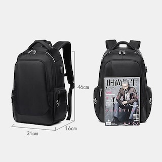 Foto 3 | Mochila Huoguo De Nailon De Gran Capacidad Para Hombre Con Puerto De Carga Usb - Venta Internacional.