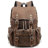 Mochila Huoguo, Lona Pulida, Retro, Viajes De Ocio, Marrón - Venta Internacional.