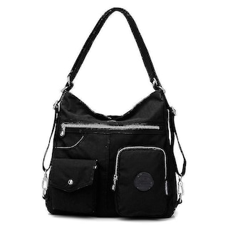 Foto 1 | Mochila Huoguo Lady Impermeable De Nylon Negra 34x33x11cm - Venta Internacional.