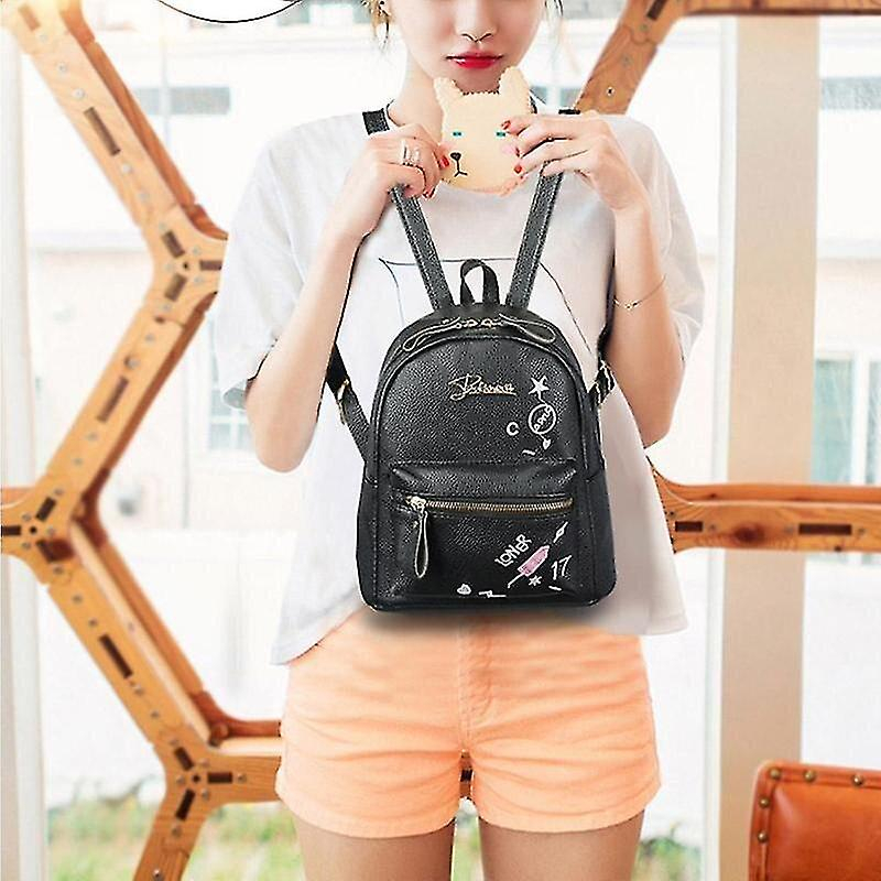 Foto 4 pulgar | Mochila Huoguo Para Mujer, Vintage, Pequeña, De Piel Sintética Con Estampado Floral - Venta Internacional.
