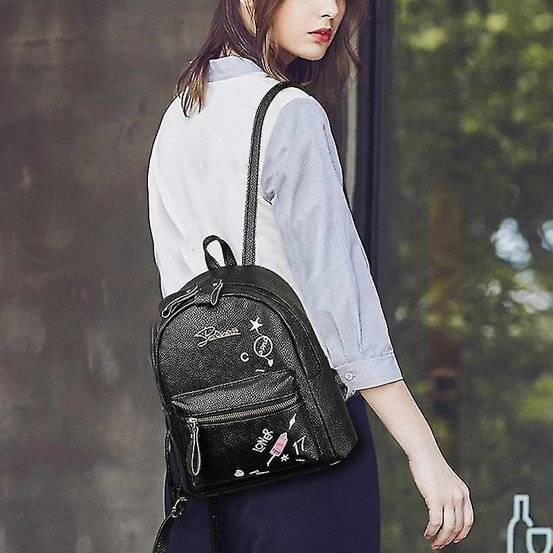 Foto 4 | Mochila Huoguo Para Mujer, Vintage, Pequeña, De Piel Sintética Con Estampado Floral - Venta Internacional.