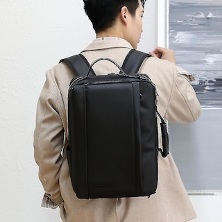 Foto 4 | Mochila Huoguo Messenger Para Viajes De Ocio Para Hombre, Azul Marino - Venta Internacional.