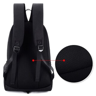 Foto 3 | Mochila Sanlin Beans Luminous Shark Usb Macho Negra - Venta Internacional.