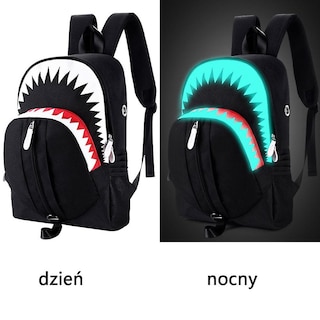 Foto 4 | Mochila Sanlin Beans Luminous Shark Usb Macho Negra - Venta Internacional.