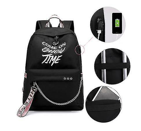 Mochila Huoguo Primary School Recargable Usb Con Cinta Rosa - Venta Internacional.