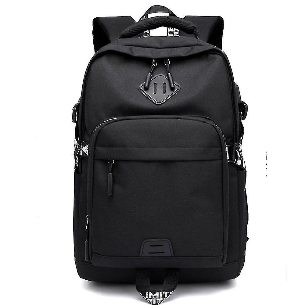 Foto 1 | Mochila Huoguo Leisure Student Campus Impermeable Negra - Venta Internacional.