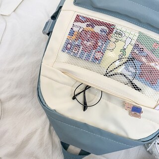 Foto 2 | Mochila Sanlin Beans De Malla De Nailon De Estilo Universitario Japonés - Venta Internacional.