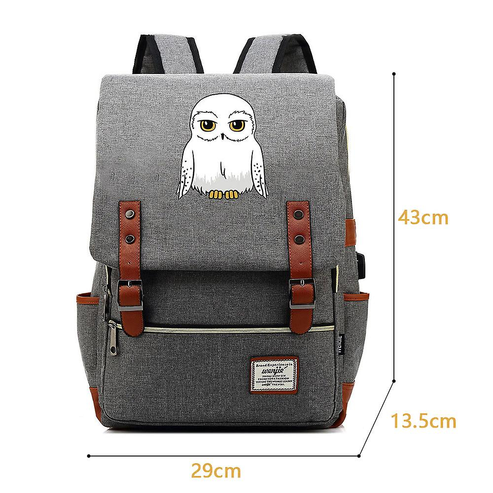 Foto 5 pulgar | Mochila Escolar Sanlin Beans Con Forma De Búho Para Adolescentes, 20 Litros (gris) - Venta Internacional.