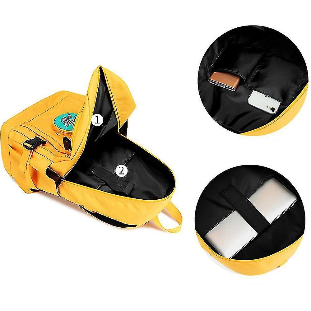 Foto 4 | Mochila Huoguo Travel Leisure, Estilo Retro, Impermeable, Amarilla - Venta Internacional.