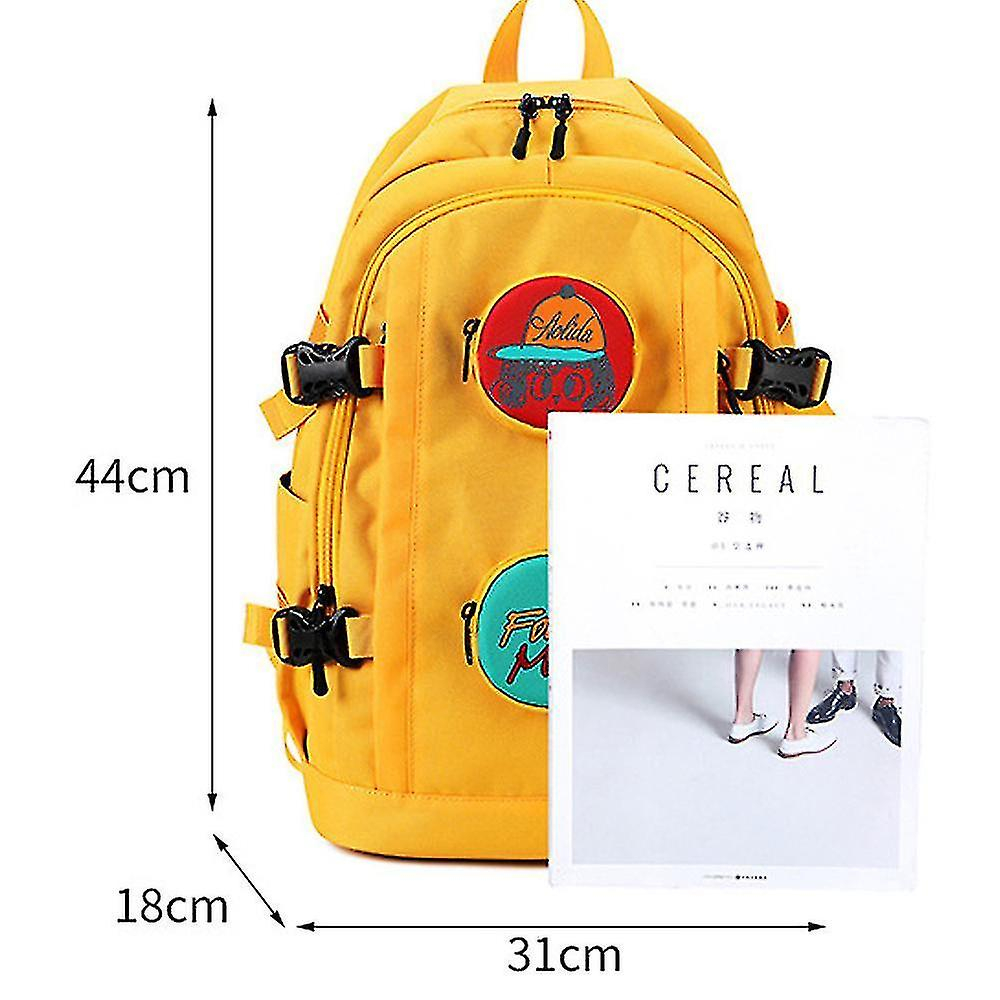 Foto 6 pulgar | Mochila Huoguo Travel Leisure, Estilo Retro, Impermeable, Amarilla - Venta Internacional.