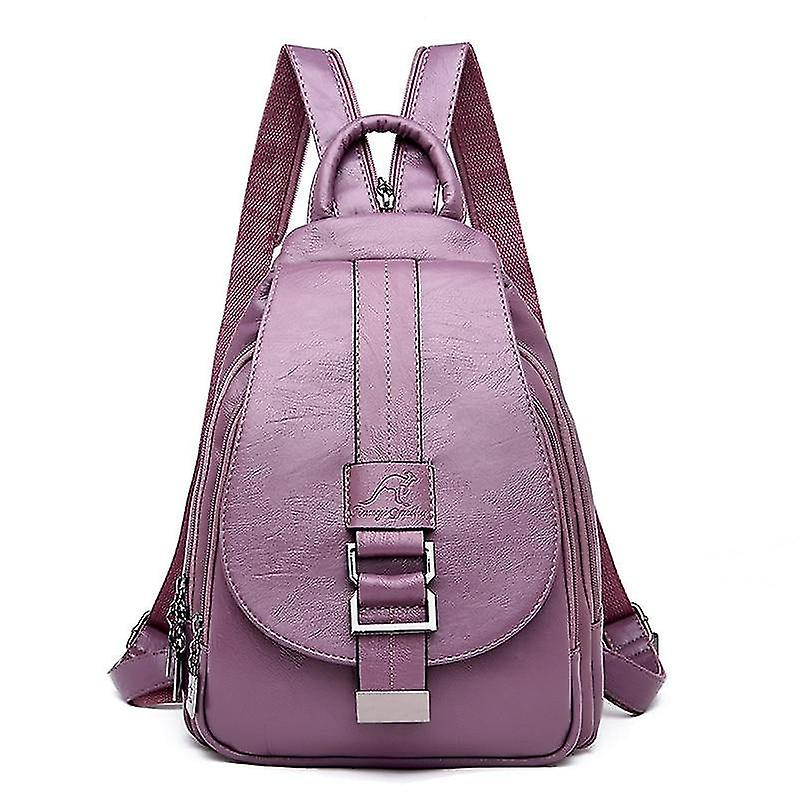 Mochila Huoguo Vintage De Piel Para Mujer, Negro, Vino, Rojo, Azul - Venta Internacional.