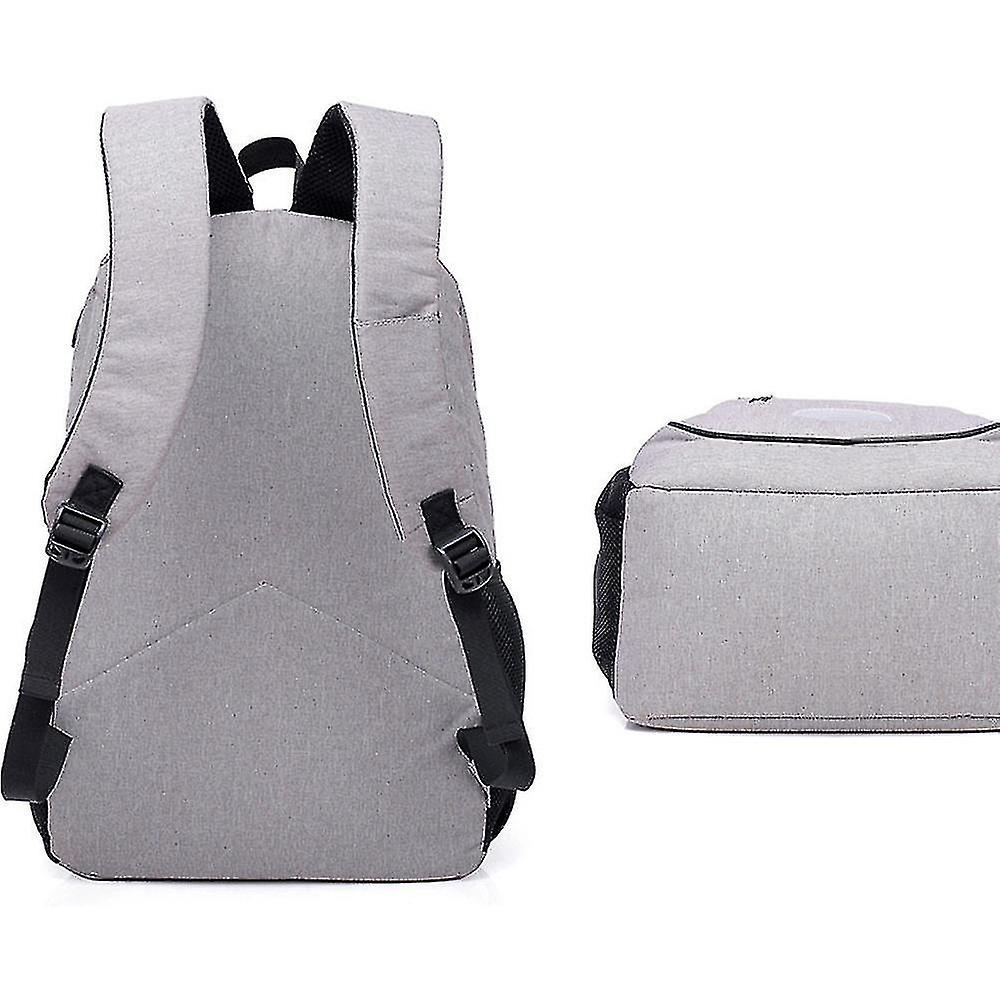 Foto 5 pulgar | Mochila Huoguo, Mochila Escolar Para Estudiantes, Carga Usb, Gris Claro - Venta Internacional.