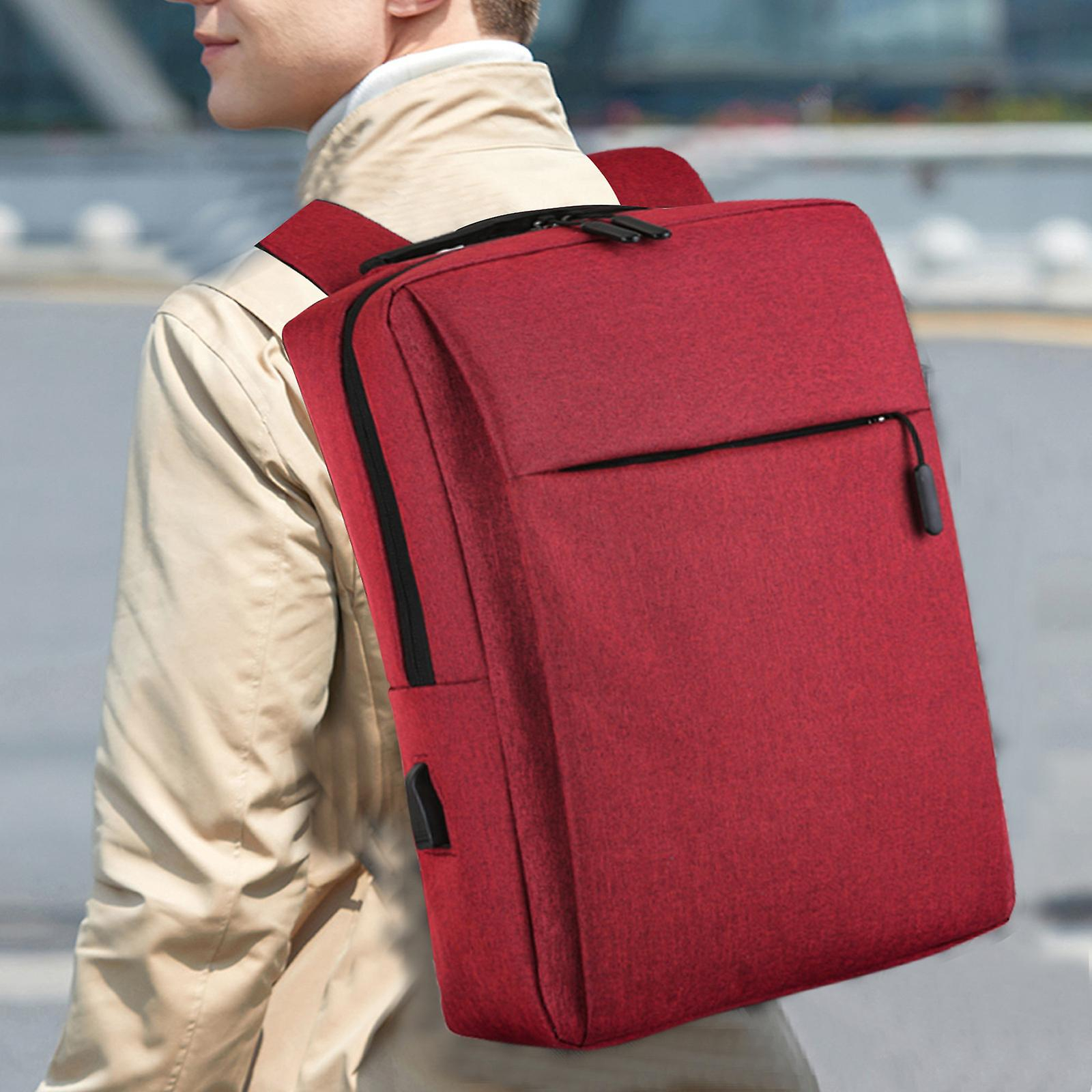 Foto 3 pulgar | Mochila Para Portátil Huoguo 15.6 Pulgadas Con Puerto De Carga Usb, Color Rojo - Venta Internacional.