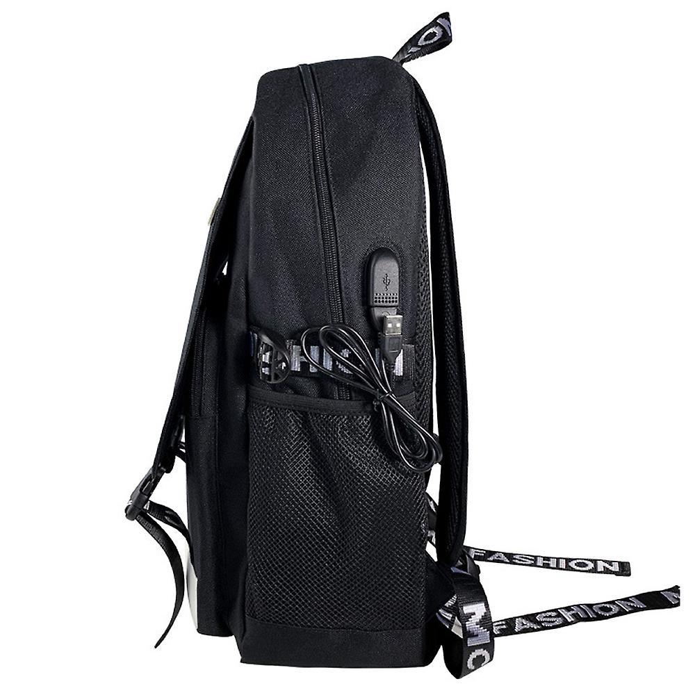Foto 2 pulgar | Mochila Sanlin Beans Estampada Casual Impermeable Negra - Venta Internacional.