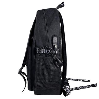 Foto 1 | Mochila Sanlin Beans Estampada Casual Impermeable Negra - Venta Internacional.