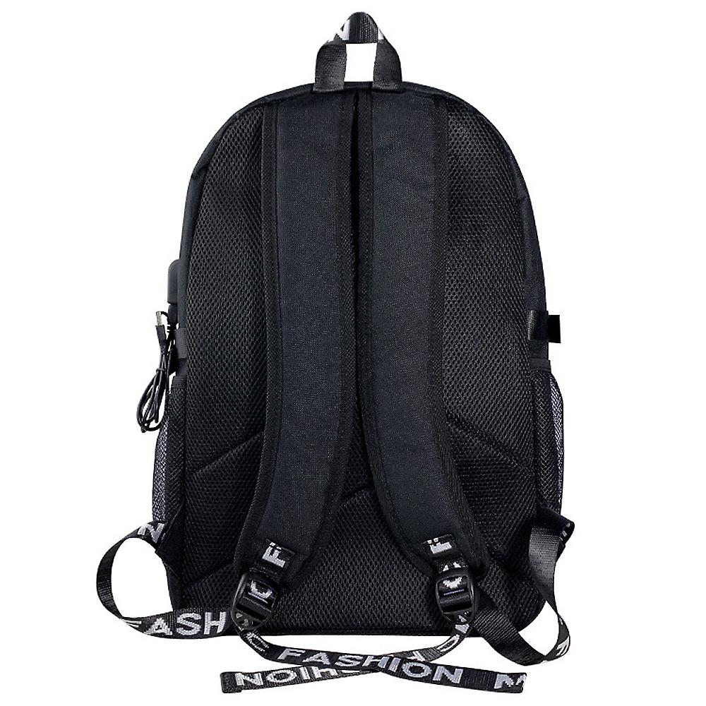 Foto 3 pulgar | Mochila Sanlin Beans Estampada Casual Impermeable Negra - Venta Internacional.