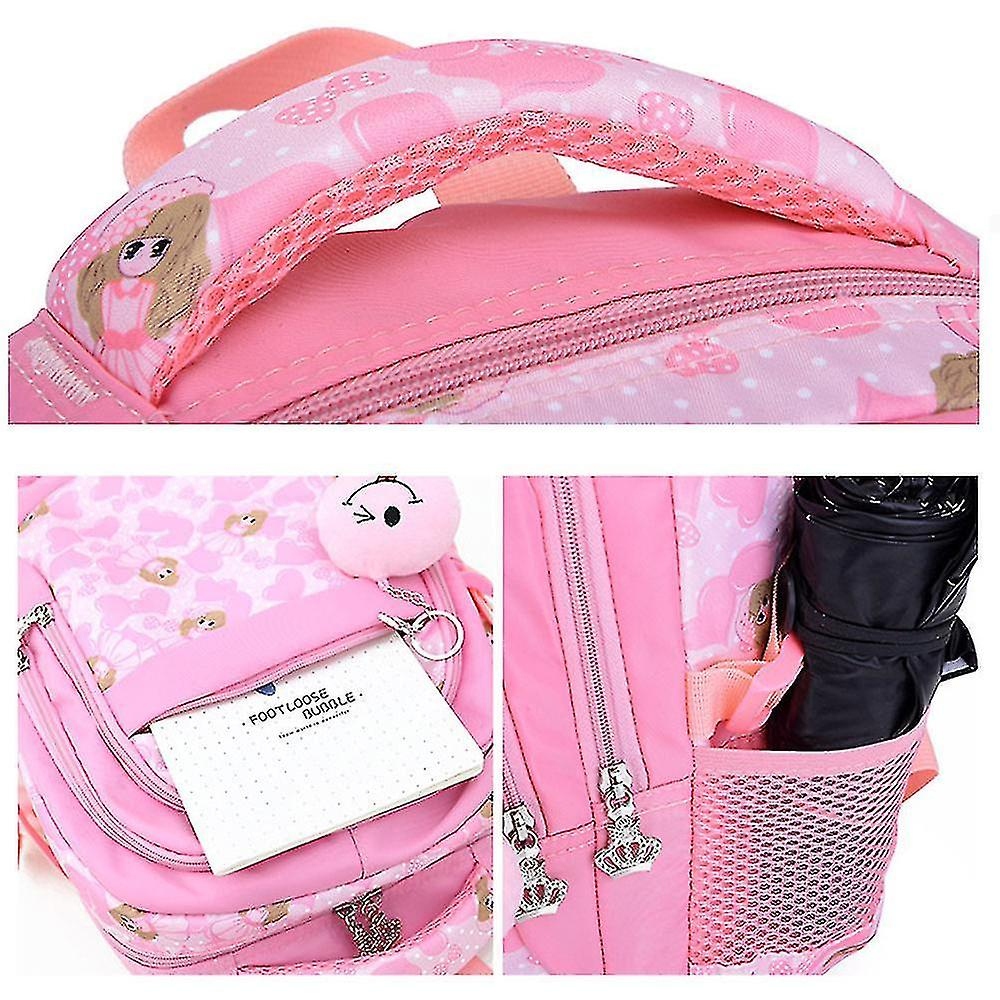 Foto 3 pulgar | Mochila Huoguo Waterproof Love Para Niñas De 6 A 12 Años Rosa - Venta Internacional.