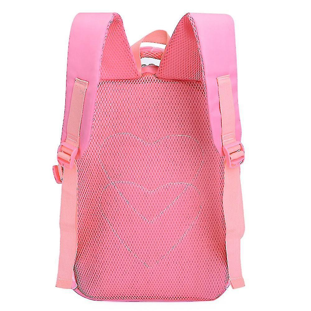 Foto 4 pulgar | Mochila Huoguo Waterproof Love Para Niñas De 6 A 12 Años Rosa - Venta Internacional.