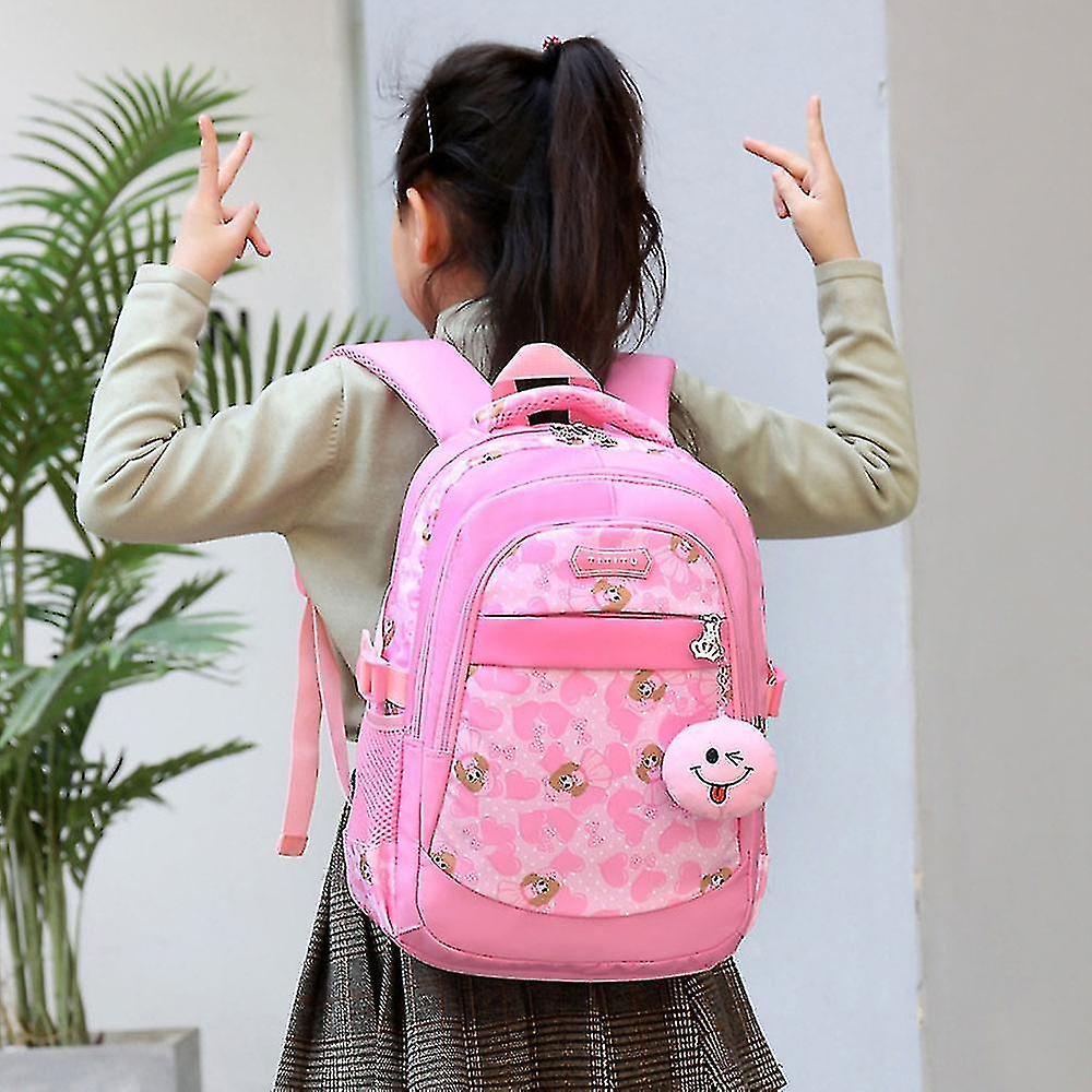 Foto 5 pulgar | Mochila Huoguo Waterproof Love Para Niñas De 6 A 12 Años Rosa - Venta Internacional.