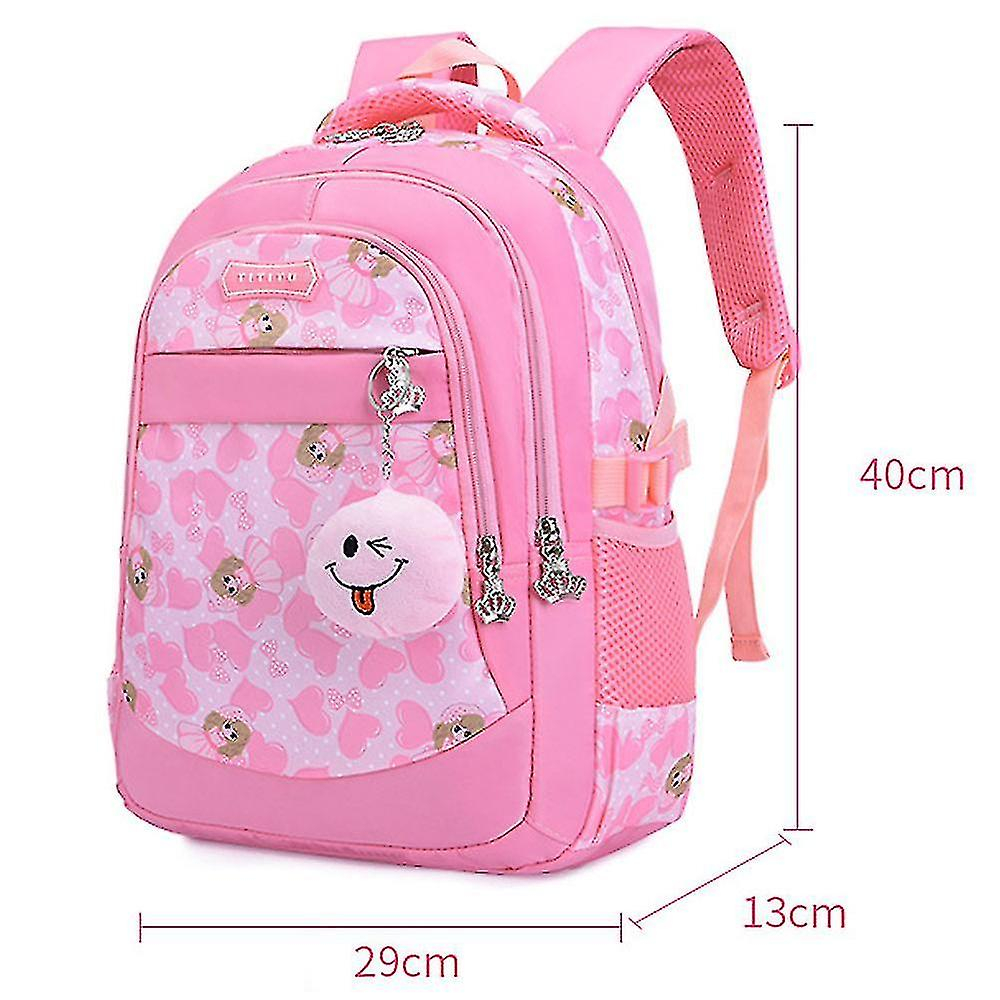 Foto 6 pulgar | Mochila Huoguo Waterproof Love Para Niñas De 6 A 12 Años Rosa - Venta Internacional.