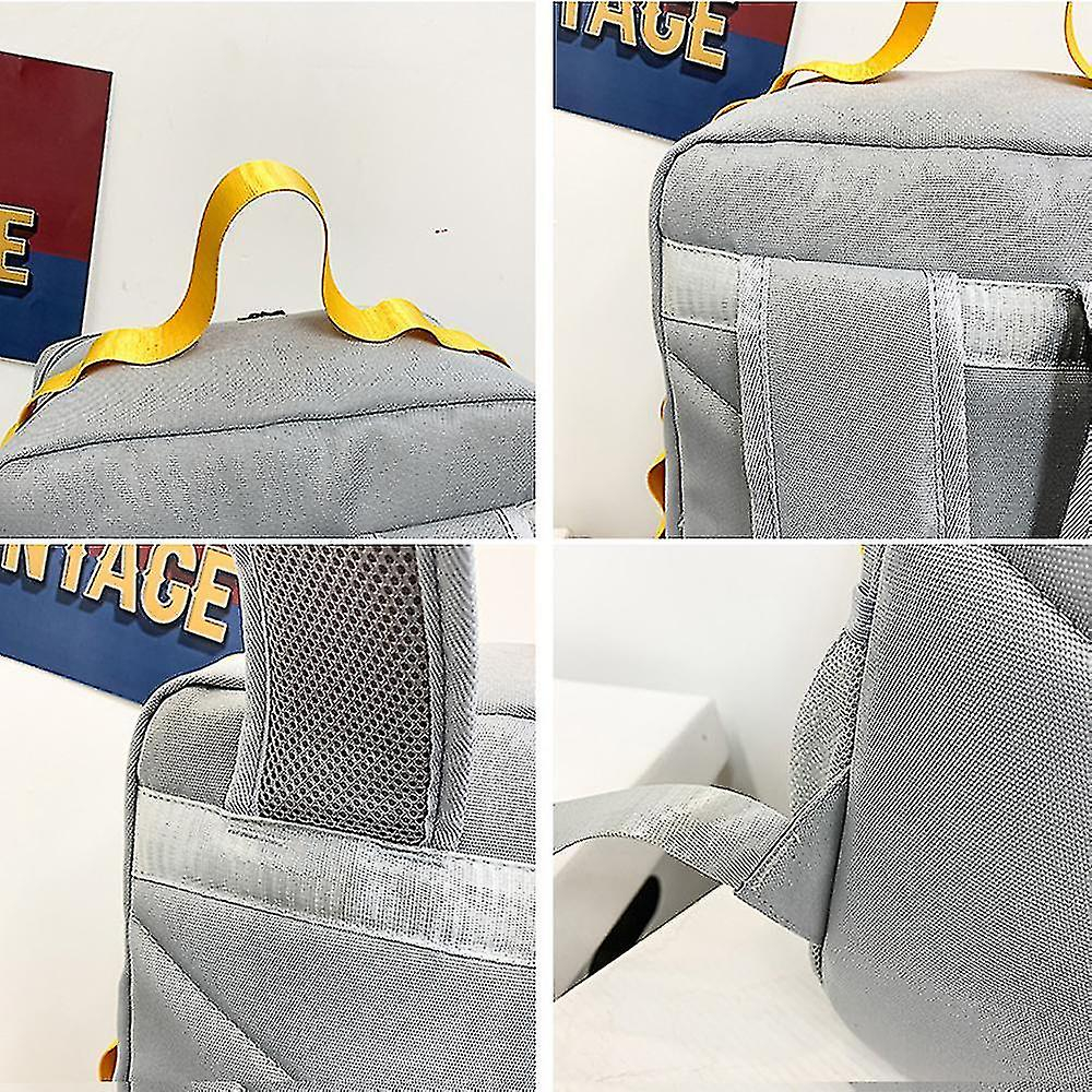Foto 2 | Mochila Huoguo Para Hombre, Casual, Para Estudiantes De Secundaria, Azul - Venta Internacional.