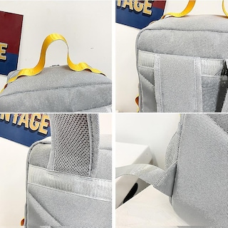 Foto 2 | Mochila Huoguo Para Hombre, Casual, Para Estudiantes De Secundaria, Azul - Venta Internacional.