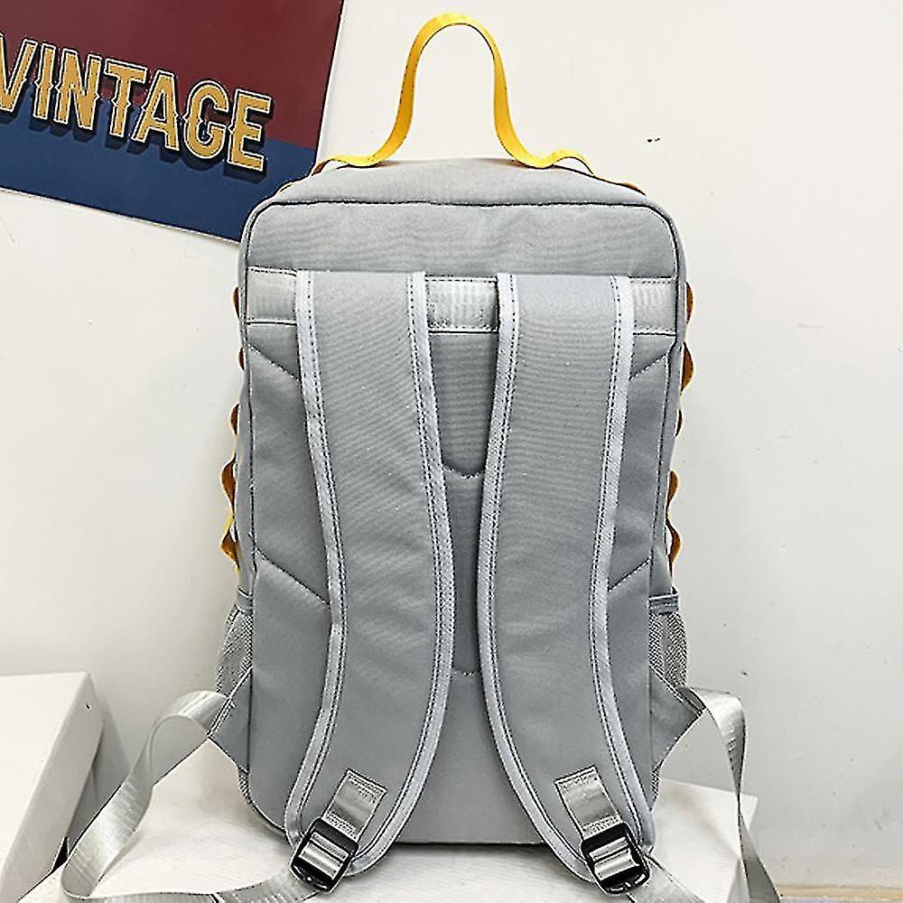 Foto 5 pulgar | Mochila Huoguo Para Hombre, Casual, Para Estudiantes De Secundaria, Azul - Venta Internacional.
