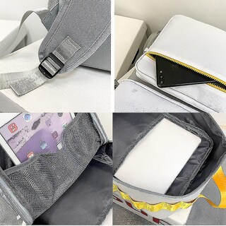 Foto 5 | Mochila Huoguo Para Hombre, Casual, Para Estudiantes De Secundaria, Azul - Venta Internacional.